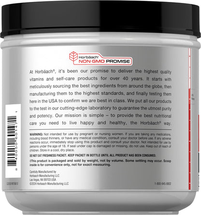 Horbäach Ultimate Joint Support Powder 1 lb – Glucosamine, Chondroitin, MSM & Turmeric | Non-GMO, Gluten Free