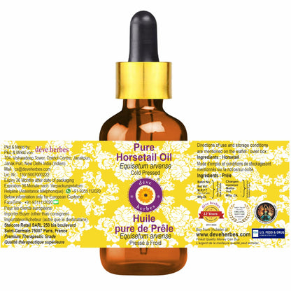 Deve Herbes Horsetail Oil – Cold Pressed, 10ml Glass Dropper (Equisetum arvense)
