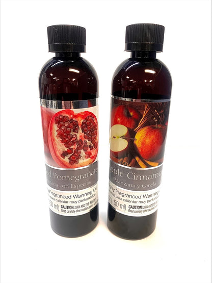 Hosley 5oz Fragrance Oils Set – Spiced Pomegranate & Apple Cinnamon (2-Pack)