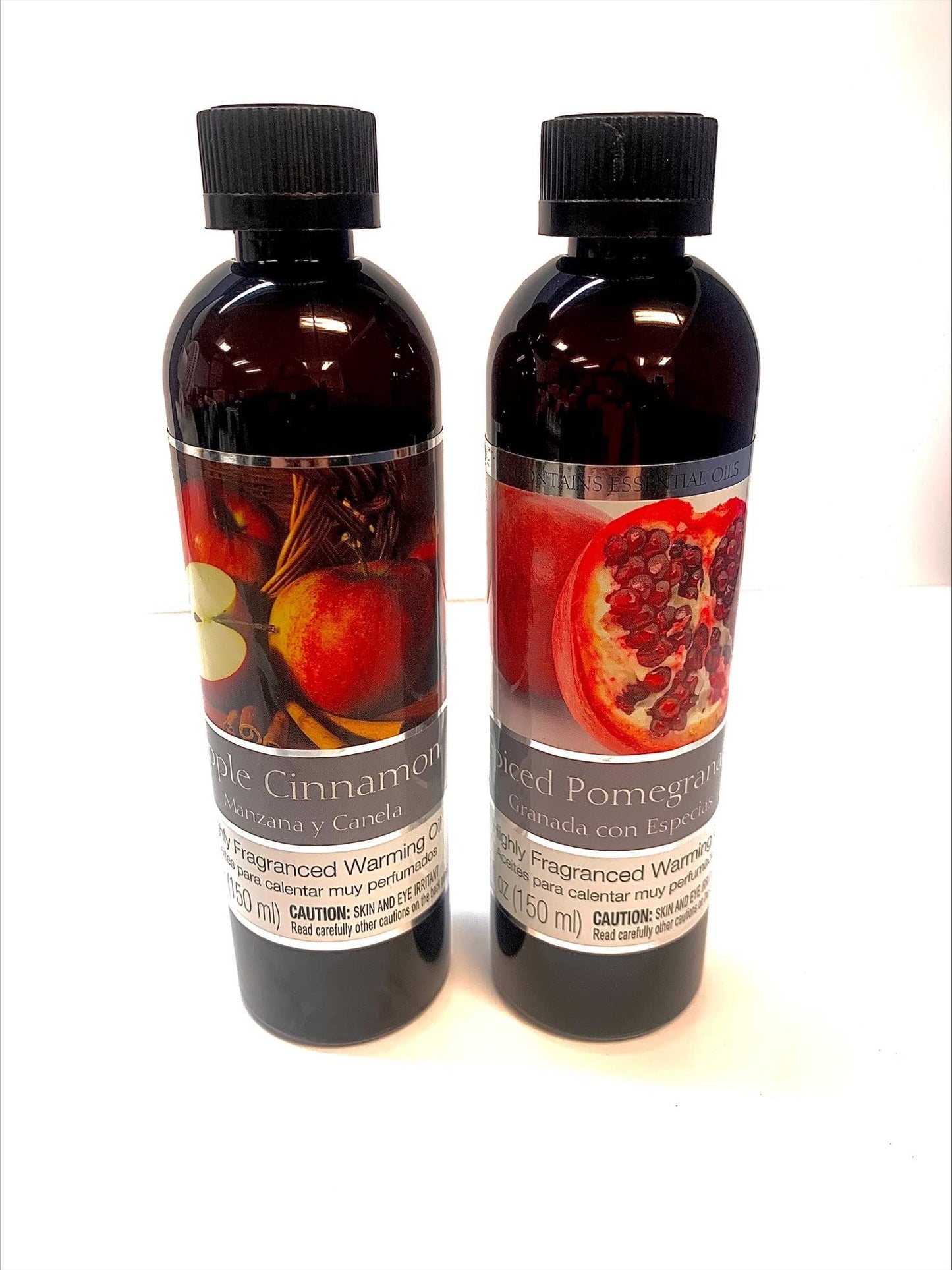 Hosley 5oz Fragrance Oils Set – Spiced Pomegranate & Apple Cinnamon (2-Pack)