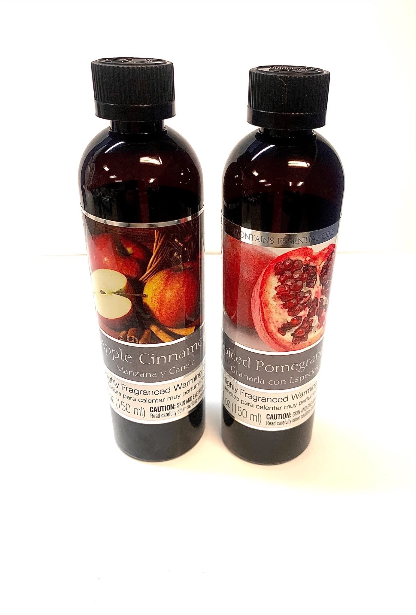Hosley 5oz Fragrance Oils Set – Spiced Pomegranate & Apple Cinnamon (2-Pack)