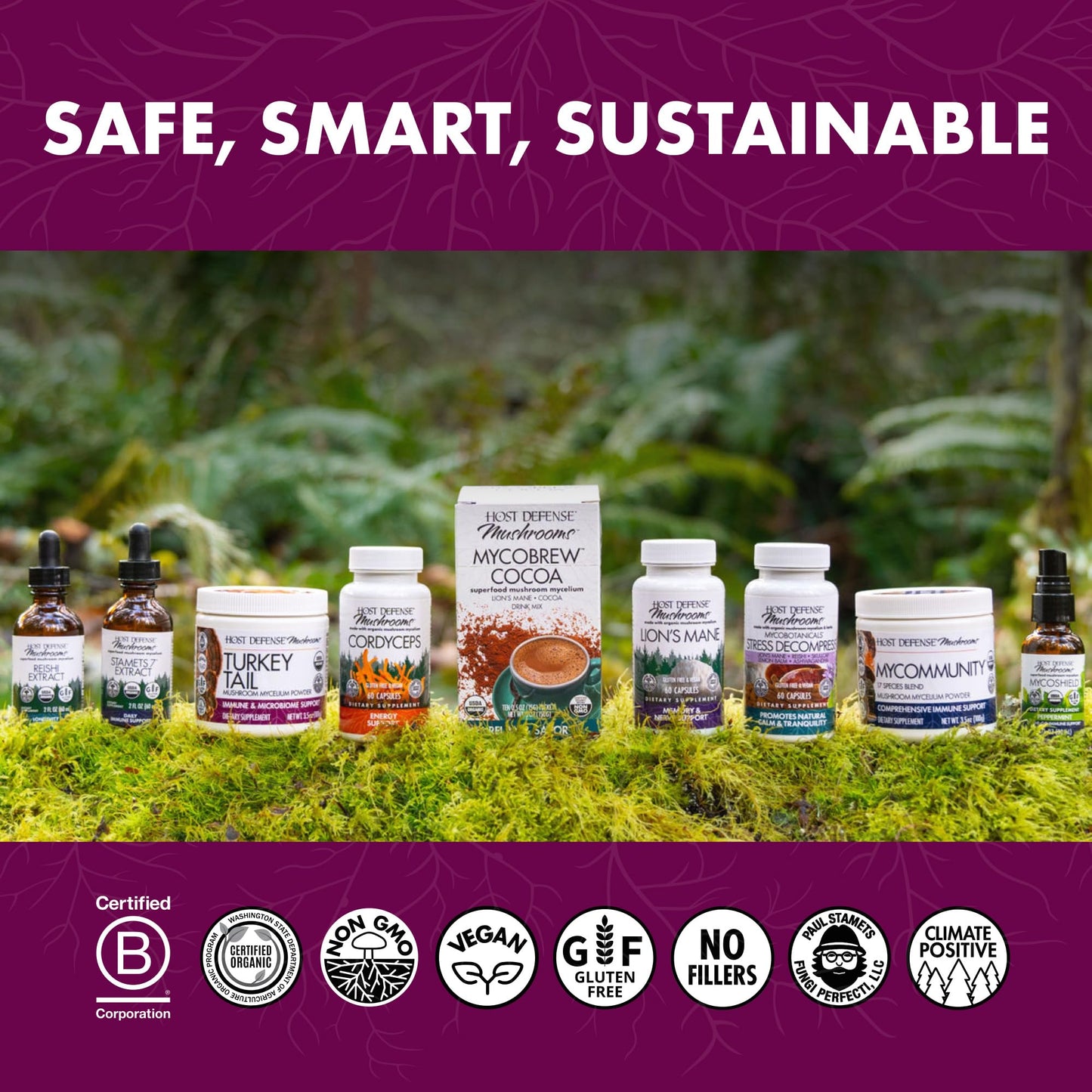 Host Defense Turkey Tail Capsules – Digestive Health & Immune Support | 60 Capsules