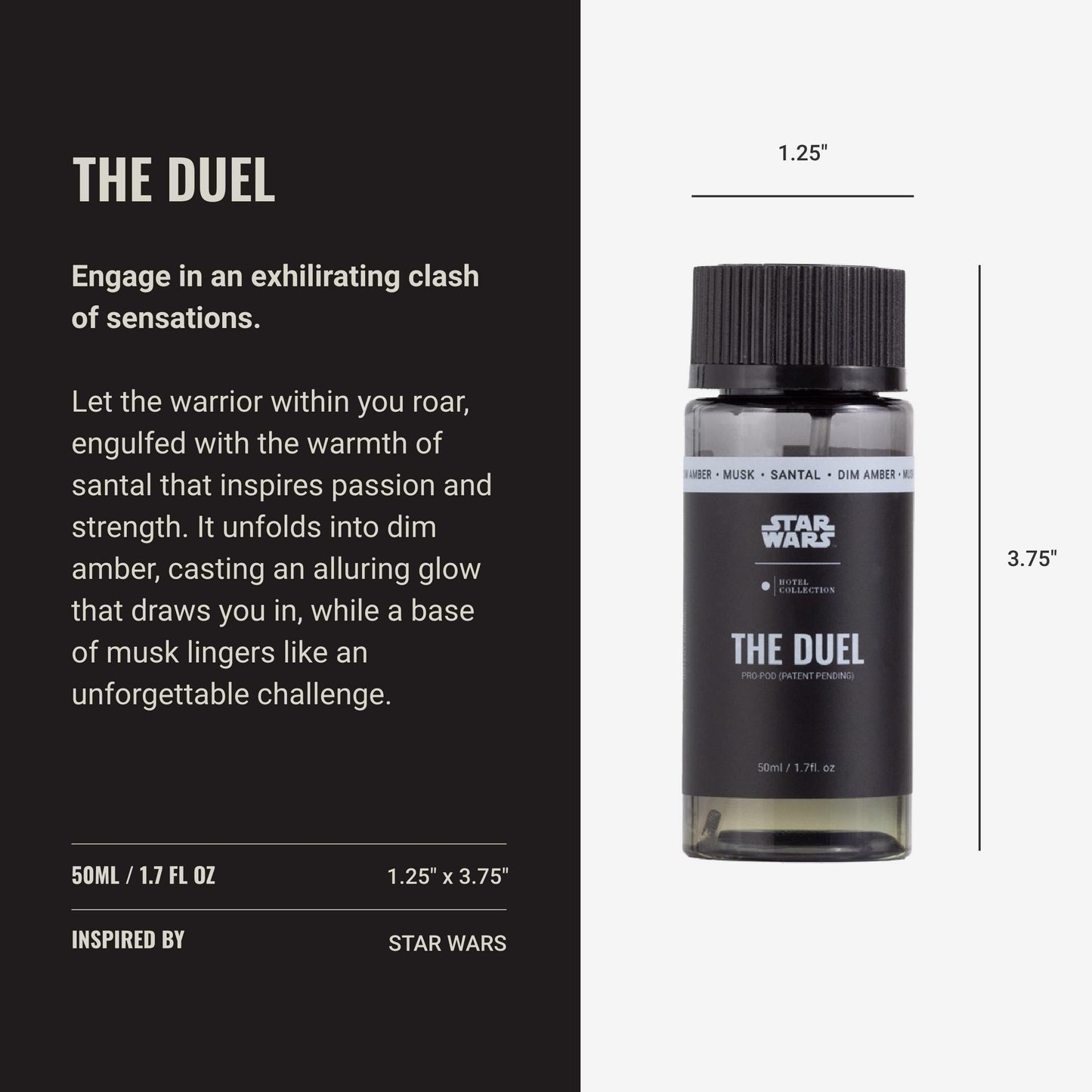 Hotel Collection | Star Wars ™ The Force Pro-Pod Oil | Luxury Essential Oil Diffuser | Neroli, Oud Wood & Cardamom 1.7 fl oz (50 mL)