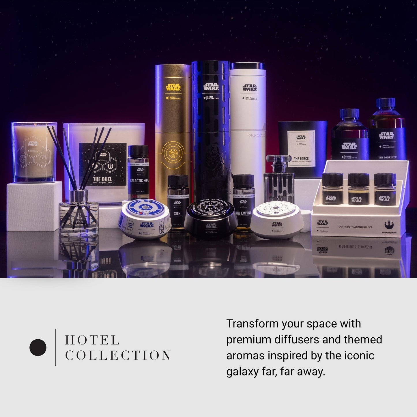 Hotel Collection | Star Wars ™ The Force Pro-Pod Oil | Luxury Essential Oil Diffuser | Neroli, Oud Wood & Cardamom 1.7 fl oz (50 mL)