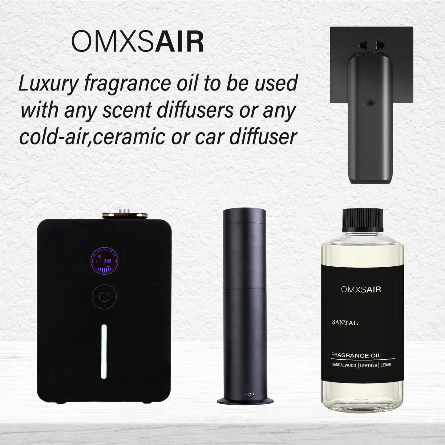 Hotel Santal Diffuser Oil 500ml – Luxury Home & Car Scents | Sandalwood, Papyrus, Cardamom & Santal Essential Oils Blend