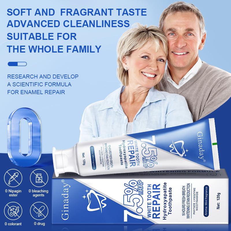 2 Pcs Hydroxyapatite Toothpaste – Fluoride-Free Enamel Protection, Gentle Mint