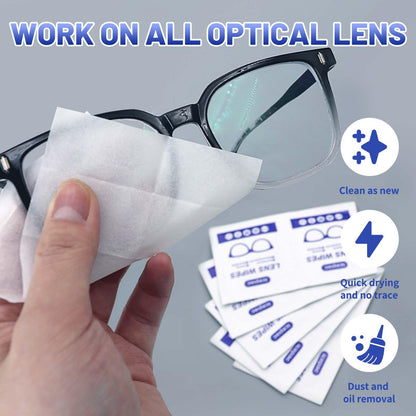 Icepac Lens Wipes - 220 Pre-Moistened Wipes for Glasses & Screens