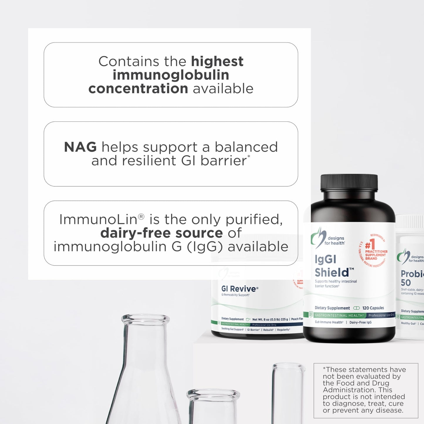 IgGI Shield - Gut Health & Immune Support Powder (Dairy-Free IgG + NAG) - 120 Capsules