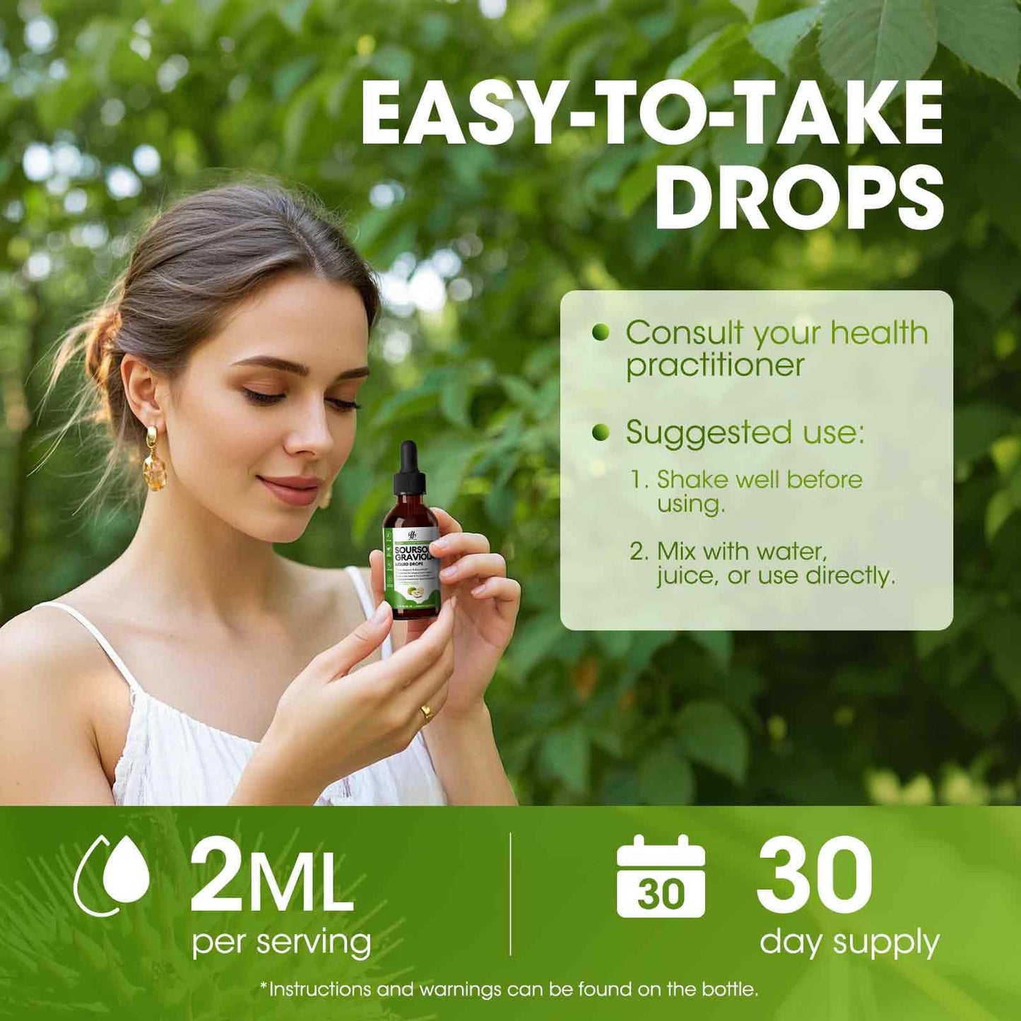 iMATCHME 2 Pack Soursop Graviola Liquid Drops – Immune & Gut Health Support