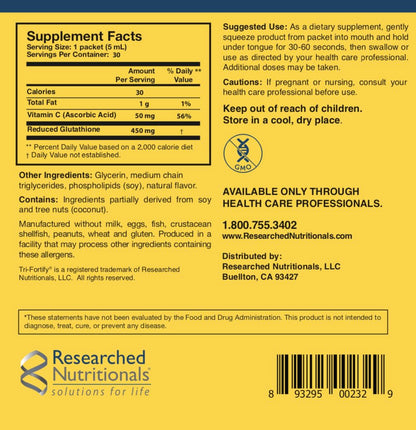 Detox Duo by Researched Nutritionals: Liposomal Glutathione 450mg + ToxinPul