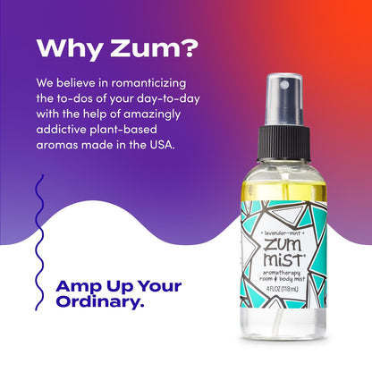 Indigo Wild Zum Mist Room & Body Spray – Lavender-Mint Aromatherapy (4 fl oz)