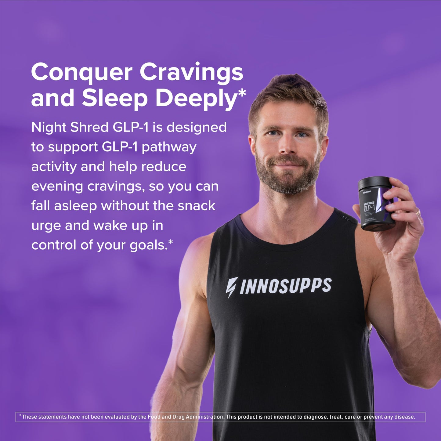 InnoSupps Night Shred GLP-1 | Nighttime Metabolic + Sleep Support | Akkermansia + Ashwagandha | 60 Capsules