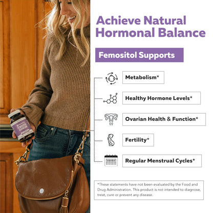 Inositol Supplement | Myo-Inositol & D-Chiro Inositol 40:1 Ratio | Hormonal Balance & Ovarian Health | 90 Capsules (30 Servings) | Clinically Validated