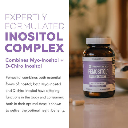 Inositol Supplement | Myo-Inositol & D-Chiro Inositol 40:1 Ratio | Hormonal Balance & Ovarian Health | 90 Capsules (30 Servings) | Clinically Validated