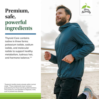 Terry Naturally Thyroid Care Plus | Thyroid Support with L-Tyrosine & Selenium - 60 Caps