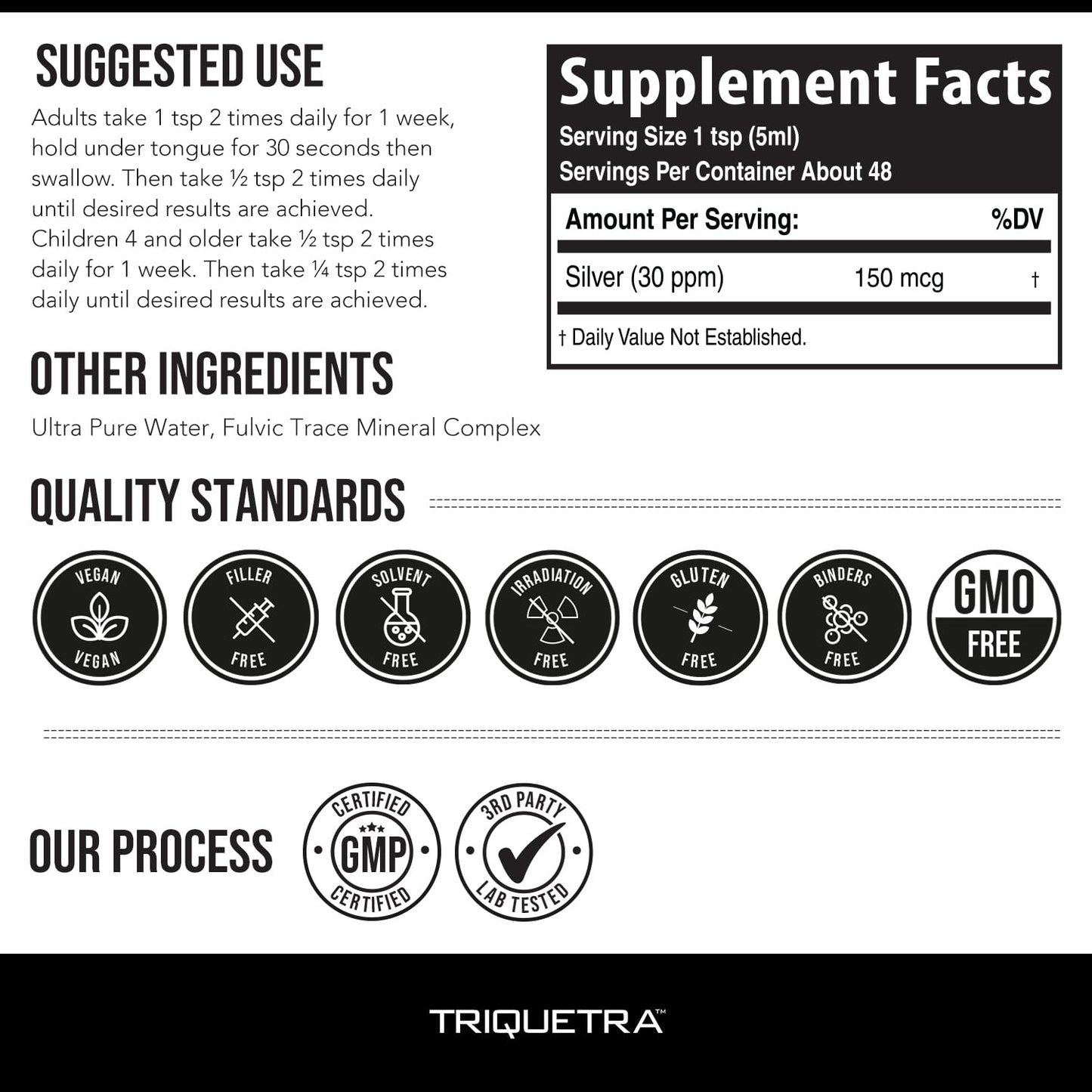 Bioactive Colloidal Silver 8 oz – Glass Bottle, 30 PPM, Immune Support