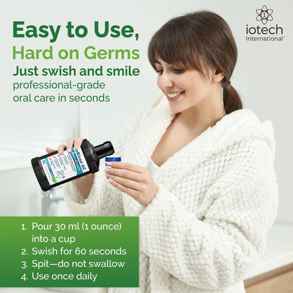 ioRinse RTU Mouthwash – Alcohol-Free, Fluoride-Free, Halitosis Relief | Green Apple 1L