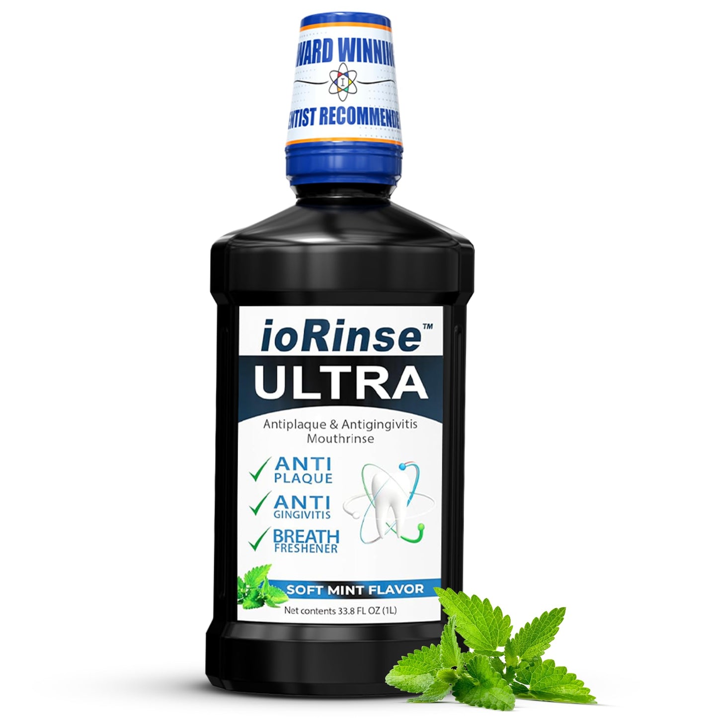 ioRinse Ultra Mouthwash – Alcohol-Free, Dentist-Recommended for Adults & Kids