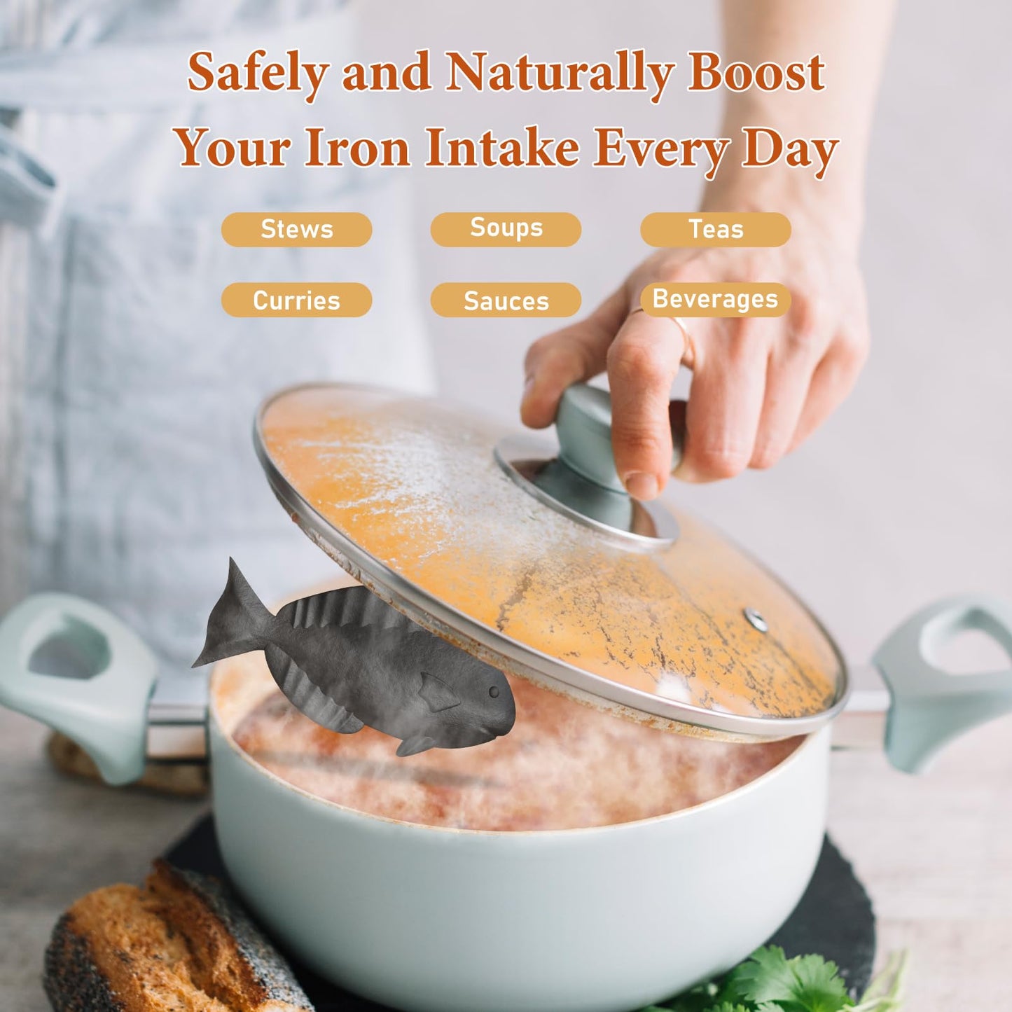 Iron Fish 2 Pack – Cast Iron Cooking Tool to Boost Iron in Food & Water