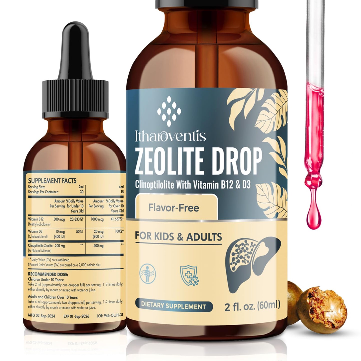 Itharoventis Zeolite Liquid Drops, 2 Fl Oz – Mineral Supplement