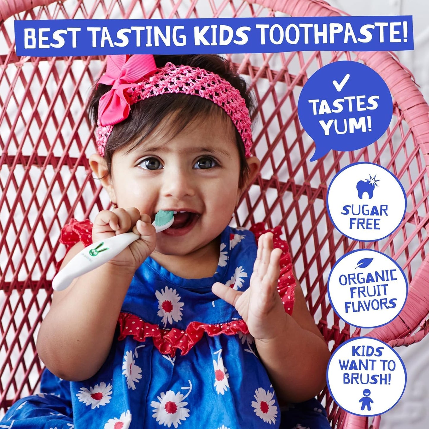 Jack N' Jill Mega Toothpaste 7.05 oz – Fluoride Free, 40% Xylitol, Strawberry