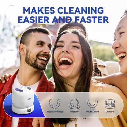 JEDIA 2025 Ultrasonic Retainer Cleaner – 45kHz, 4 Modes, 180ml
