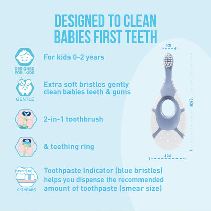 Jordan* ® Step 1 Baby Toothbrush 0-2 Years - Soft Bristles - BPA Free - Pink & Purple - 4 Pack