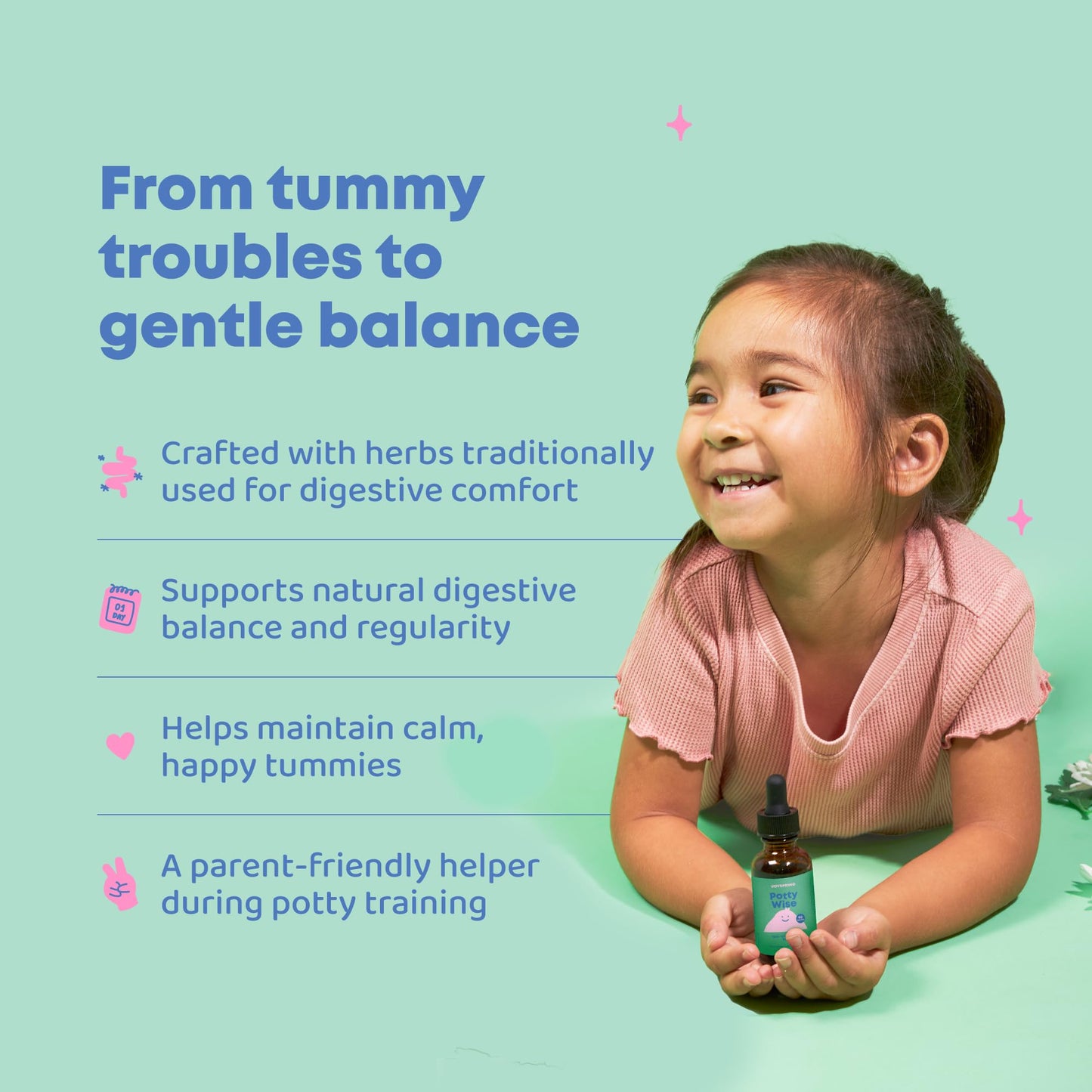 JoySpring Potty Wise Drops — Natural, Gentle Constipation Relief for Kids