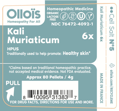 Kali Muriaticum 6X OLLOIS – Organic & Vegan Cell Salt #5 (Pack of 3)