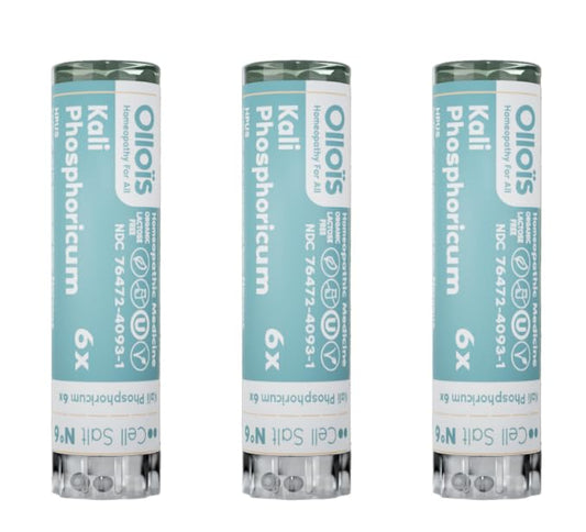 Kali Phosphoricum 6X OLLOIS - Organic & Vegan Cell Salt #6 (Pack of 3)