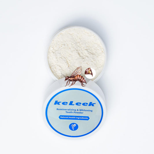 KeLeek 7 Benefits Hydroxyapatite Tooth Powder - Whitening & Remineralizing with Bee Venom & Probiotics