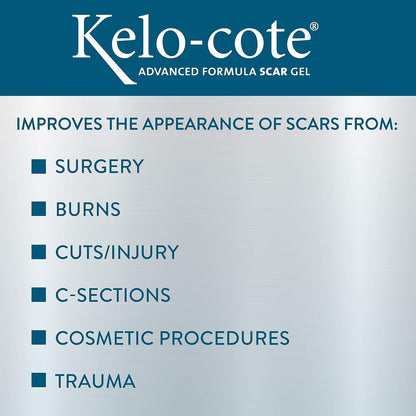 Kelo-Cote Advanced Silicone Scar Gel 60g – Clinically Tested, Derm & Plastic Surgeon Recommended