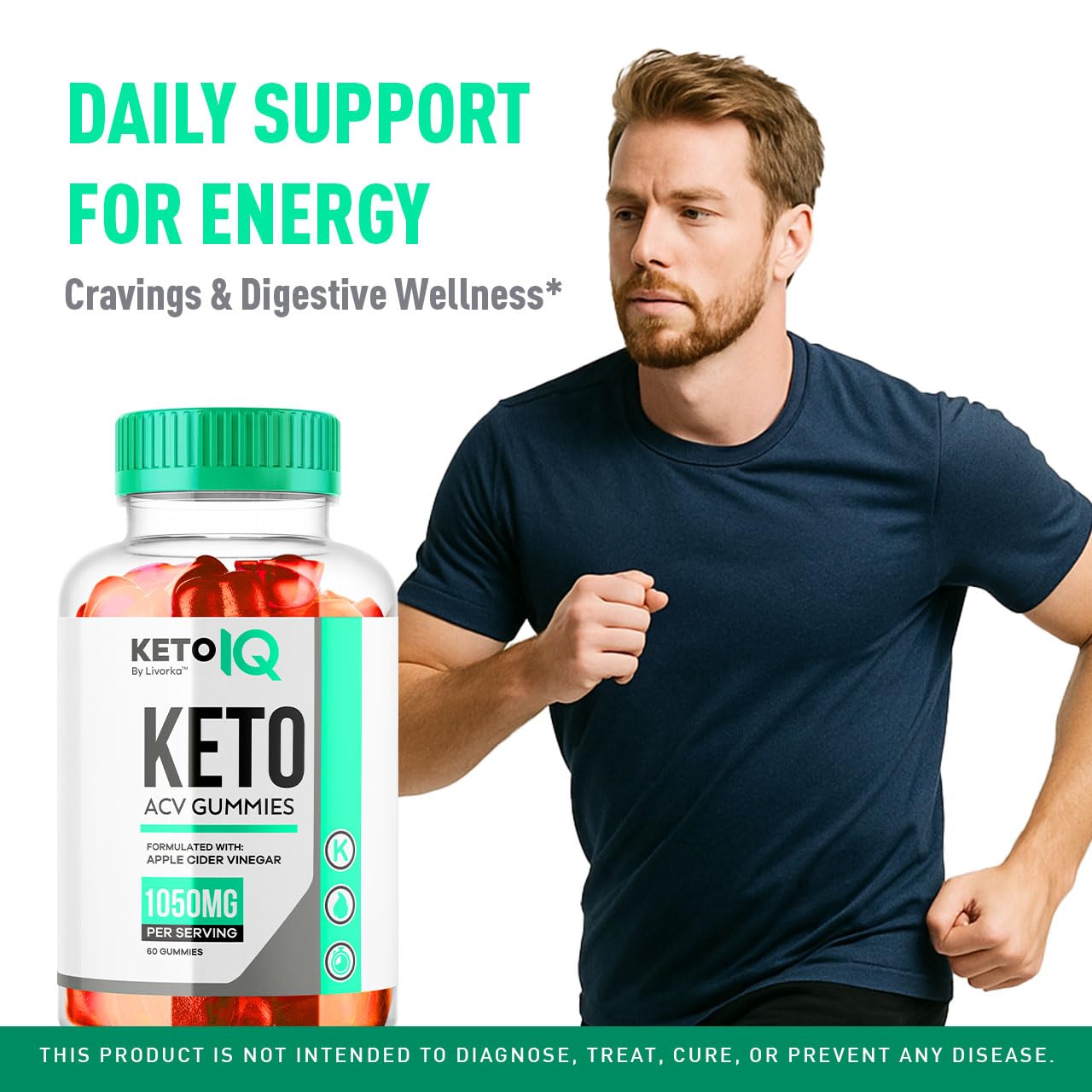 (3 Pack) Keto IQ ACV Gummies – Premium All-Natural Apple Cider Vinegar Formula, 180 Gummies