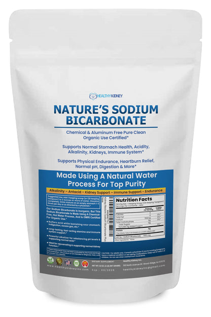 Kidney Restore Nature’s Sodium Bicarbonate - Aluminum-Free Organic Baking Soda (2 lb)