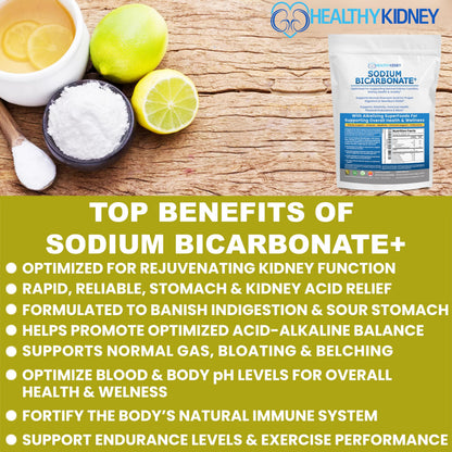 Kidney Restore Organic Sodium Bicarbonate Alkaline Supplement | Kidney Health & Stomach Support (1LB)