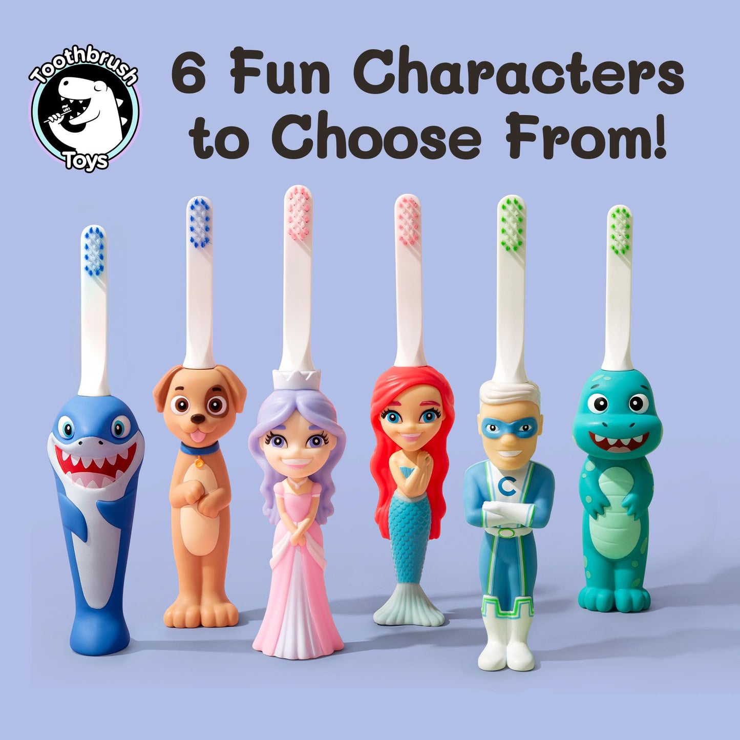 Kids Soft Bristle Princess Toothbrush for Ages 2+ – Replaceable Head, Ergonomic Handle