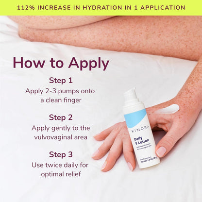 Kindra Daily V Moisturizer Lotion – Hormone-Free Vaginal Cream for Dryness & Itch | Doctor-Recommended, pH-Balanced