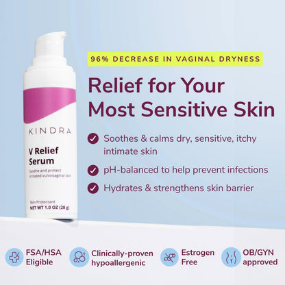 Kindra V Serum XL – Hormone-Free Vaginal Skin Moisturizer for Sensitive Skin