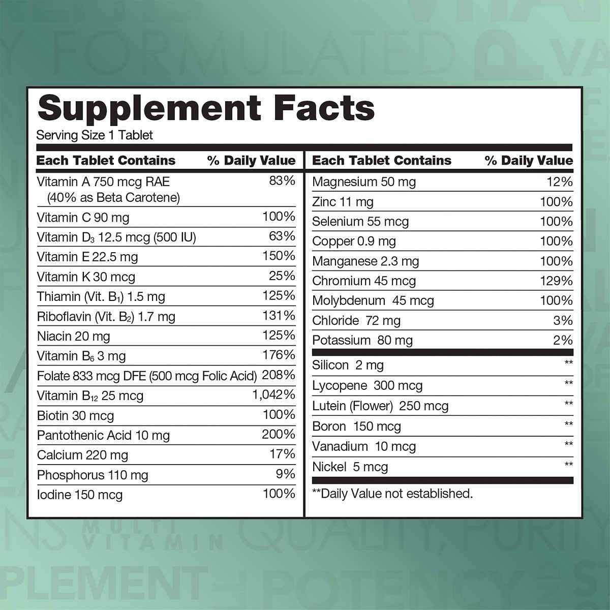 Kirkland Signature Mature Multi 50+ | 400 Tablets Pack of 3