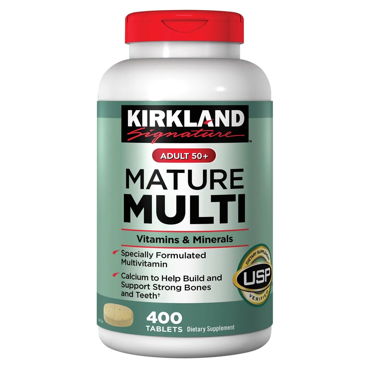 Kirkland Signature Mature Multi 50+ | Calcium & Vit D | 400 Tabs