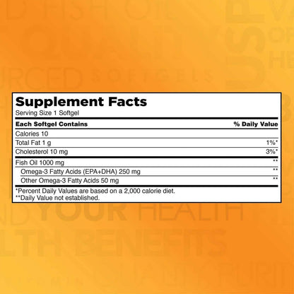 Omega-3 Fish Oil Concentrate 1000 mg – 400 Softgels | Kirkland Signature
