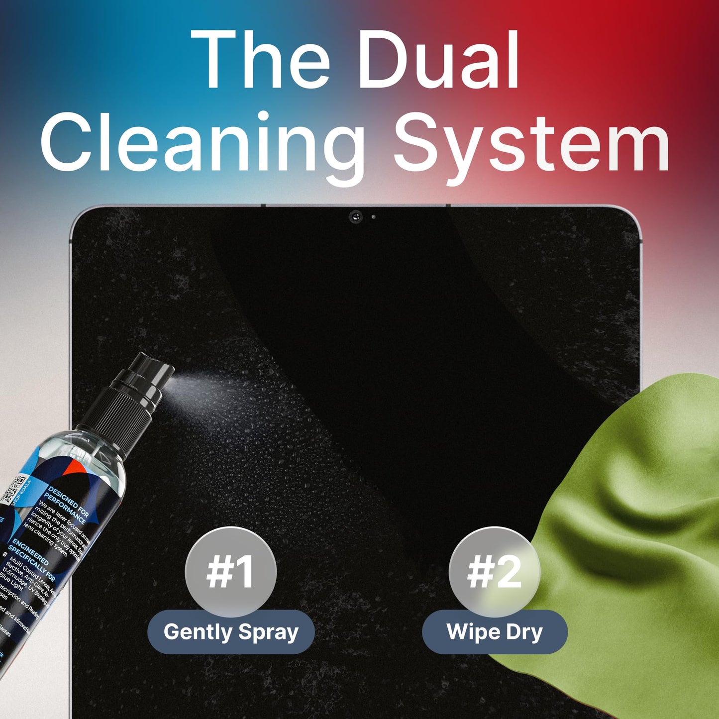Koala Eyeglass Lens Cleaner Spray Kit - 2 Piece Set | Made in USA