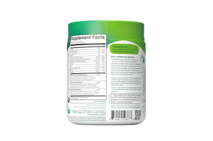 KOS Organic Super Greens Powder – Apple Flavor, Erythritol Free, 28 Servings