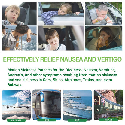 KUNHAOH Motion Sickness Patches - Waterproof, Non Drowsy Sea Sickness Patch 48 Count