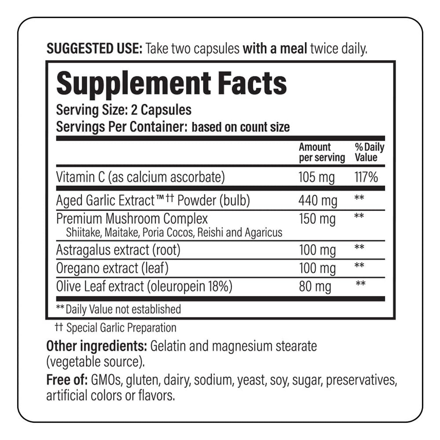 Kyolic Aged Garlic Extract Formula 103 – Immune Support* | 100 Capsules