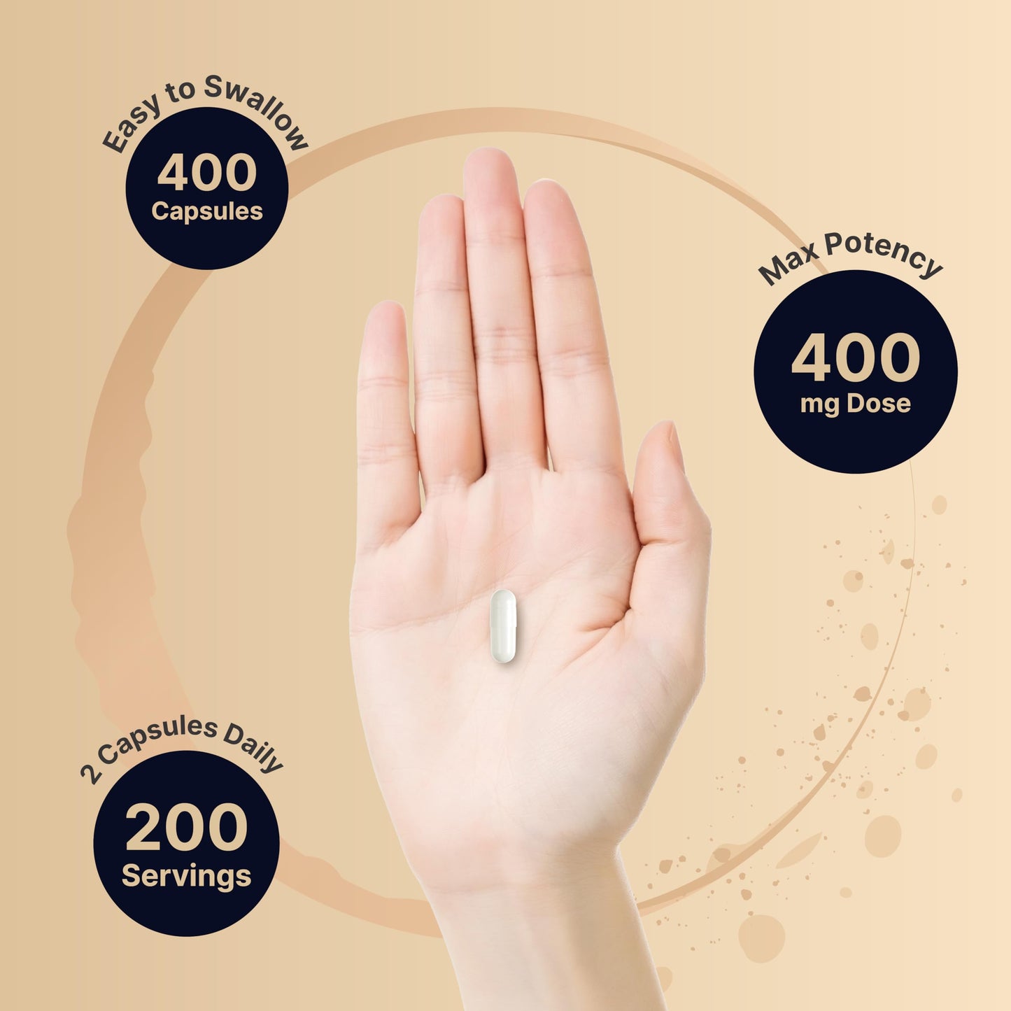 Double Strength L-Theanine 400mg - 400 Capsules | Calm & Focus