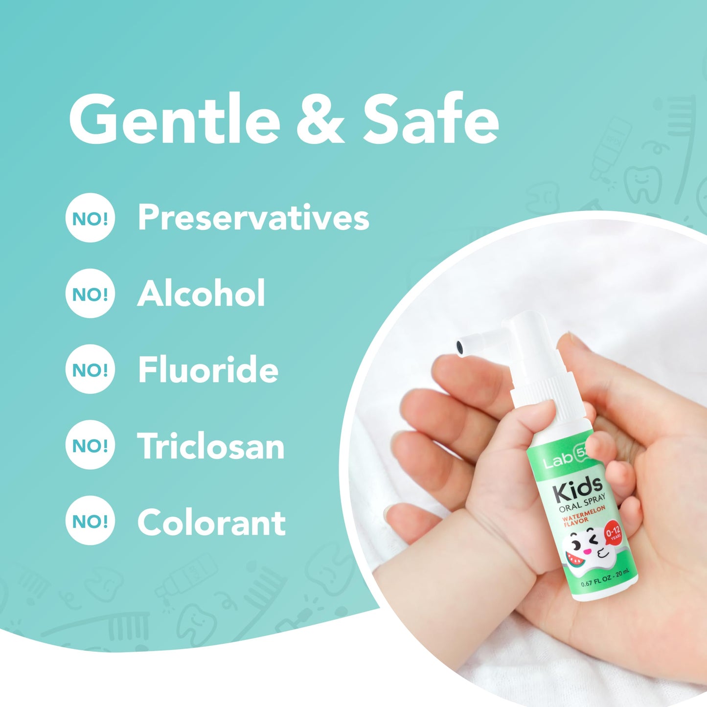 LAB52 Kids Oral Spray – Fluoride Free Toddler Care (Newborn–Preschool)