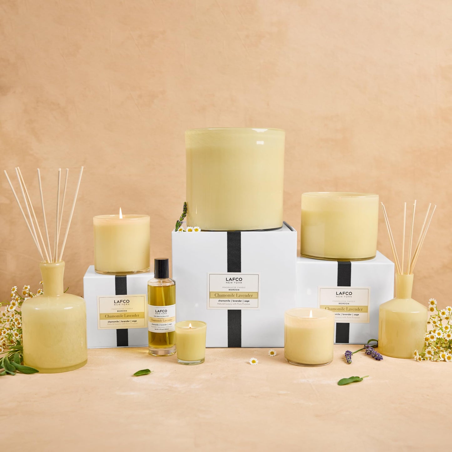 LAFCO New York Signature Candle – Chamomile Lavender, 15.5 oz, 90-Hour Burn, USA Made