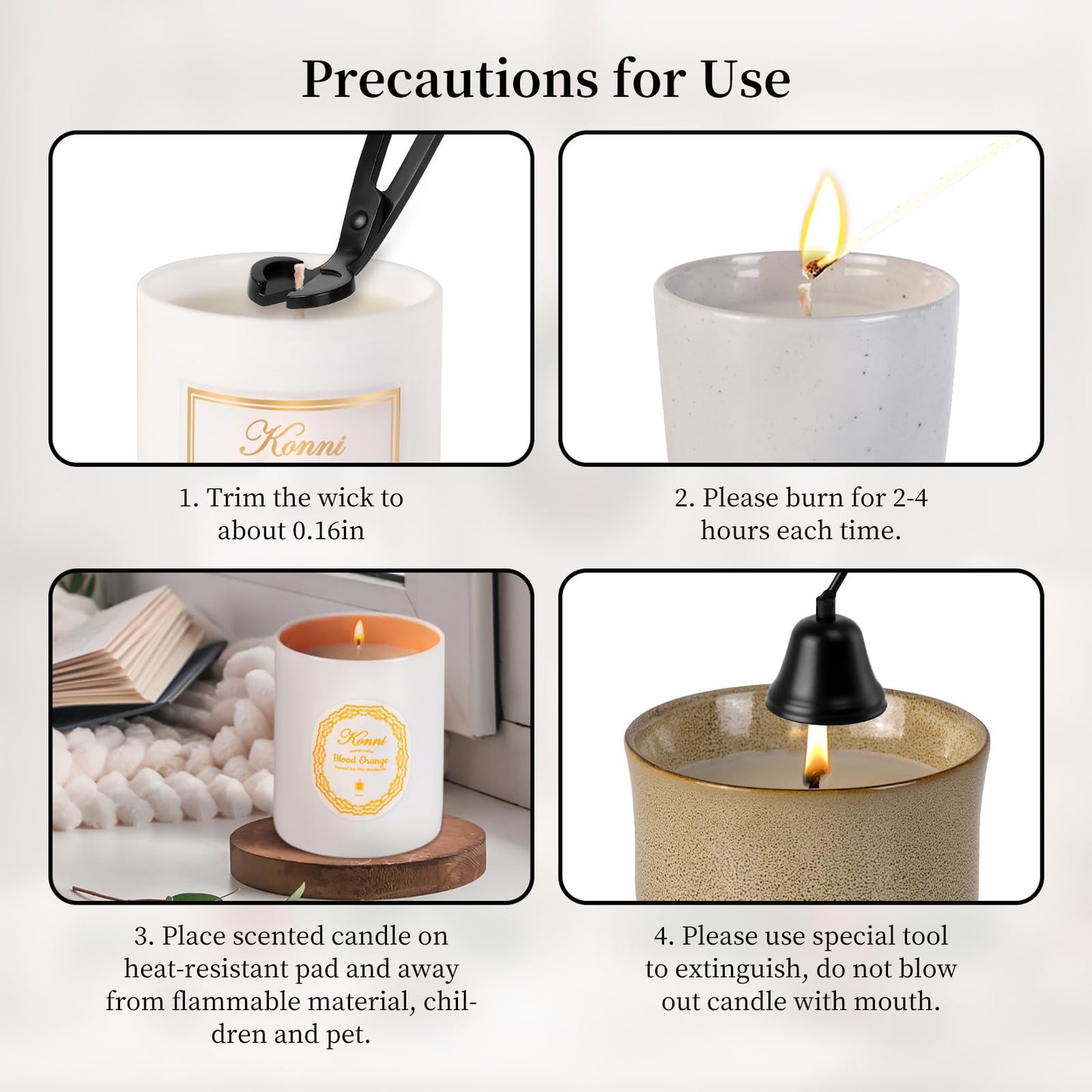 Lavender Scented Candle - 8oz White Soy, Non-Toxic Aromatherapy Jar