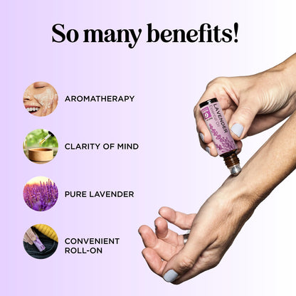Lavender Essential Oil Roll-On – Calming Sleep & Relaxation (3-Pack)
